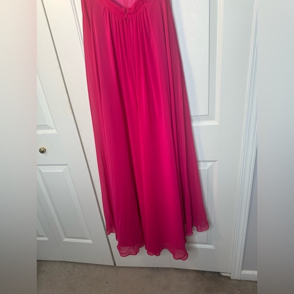 Blondie Nites strapless empire fuchsia chiffon dress size junior 5 - Picture 6 of 12